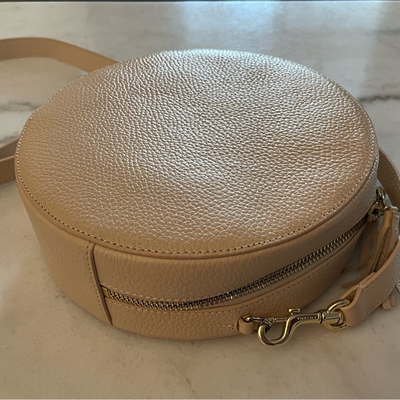 Cuyana pale pink/tan circle Leather Crossbody Bag - Picture 12 of 16